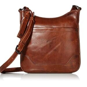 FRYE Women's Melissa Swing Pack Zip Crossbody Cognac Handbag